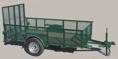 Single Axle 2' Mesh Sides Landscape Trailer